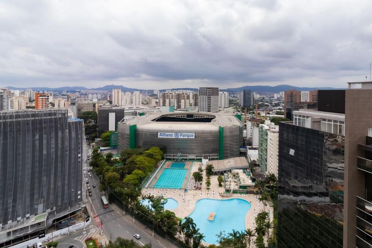 상파울루 Studio Em Frente Ao Allianz Parque Com Piscina Na Cobertura - Vn 16 아파트 외부 사진